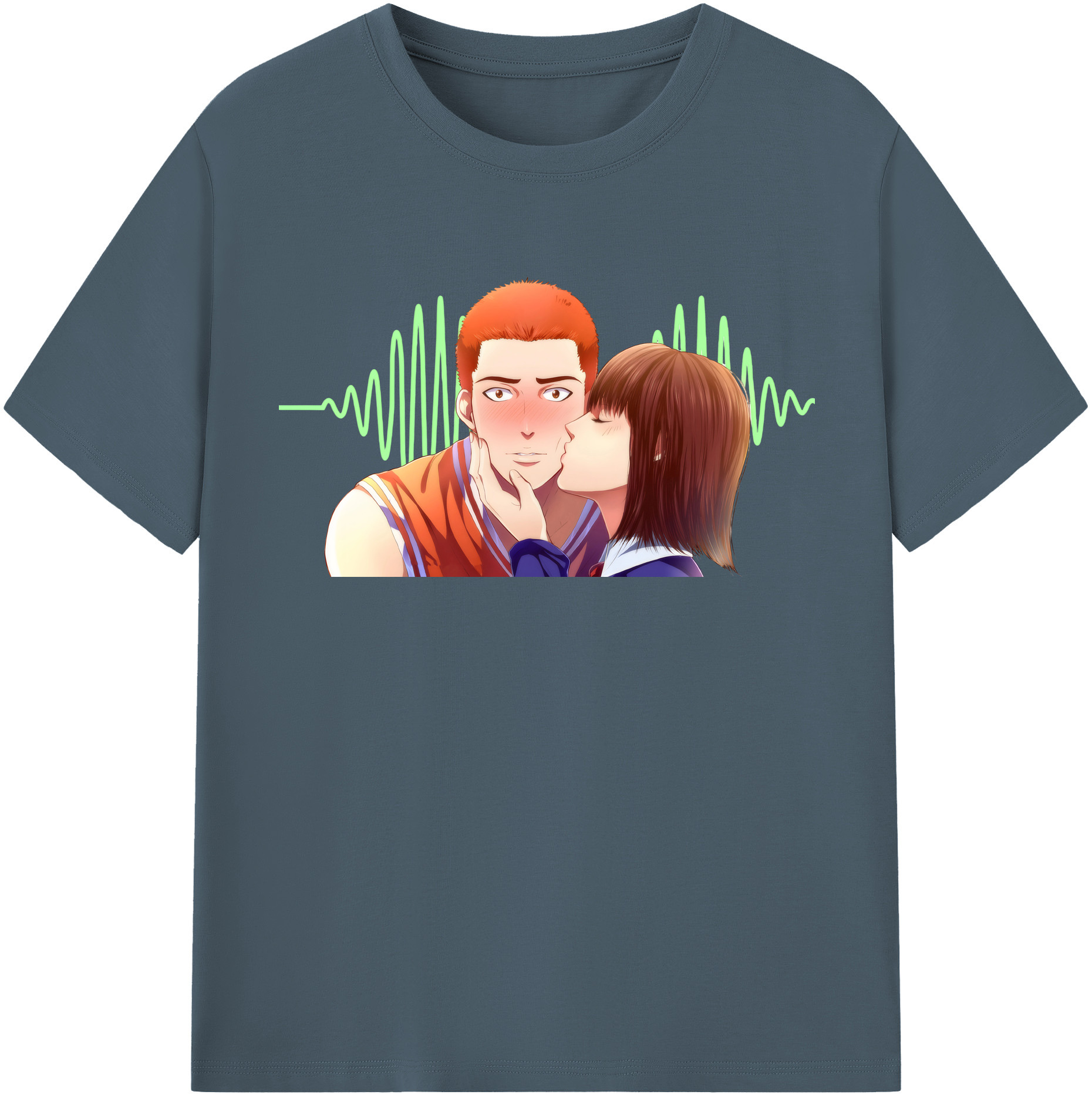 SLAM DUNK／スラムダンク 綿100％半袖Tシャツ（フロントプリント）